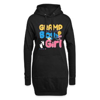 Gramp rose ou bleu t’aime le meilleur grand-père de tous les temps - Sweat-shirt à capuche long Femme - noir - Devant
