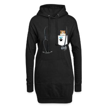 Journée carrière de l’École des costumes de futurs vétérinaires - Sweat-shirt à capuche long Femme - noir - Devant