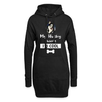 Husky Schlitten Hunderennen Alaskan Racers - Hoodie-Kleid - Schwarz - Vorne