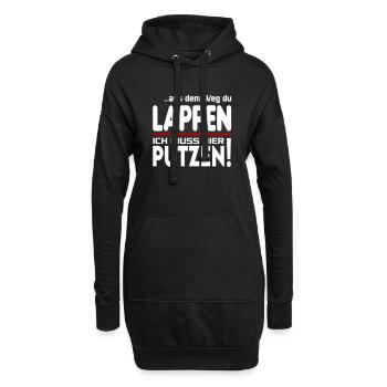 Putzen Putzfrau Gebäudereiniger Reinigungskraft - Hoodie-Kleid - Schwarz - Vorne