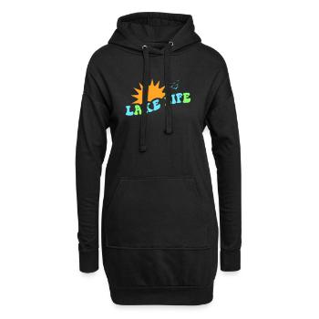 LEBEN SEE LEBE SEEN WASSER FLUSSE SONNE WILDWASSER - Hoodie-Kleid - Schwarz - Vorne