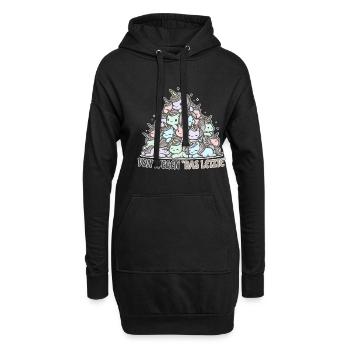 Drôle de dicton de licorne - Sweat-shirt à capuche long Femme - noir - Devant