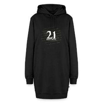 21 Million Bitcoin Tshirt Satoshi Nakamoto - Hoodie-Kleid - Schwarz - Vorne