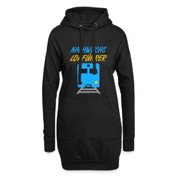 Cadeau enfant bébé conducteur de train progéniture - Sweat-shirt à capuche long Femme - noir - Devant