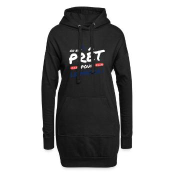 Football France - équipe de football de football - Sweat-shirt à capuche long Femme - noir - Devant