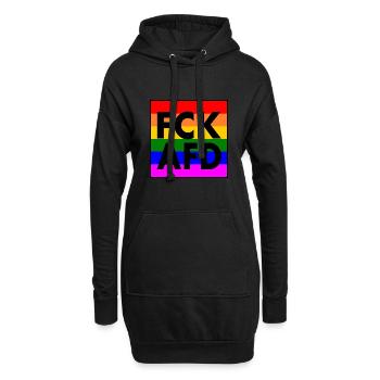Fck afd - Hoodie-Kleid - Schwarz - Vorne