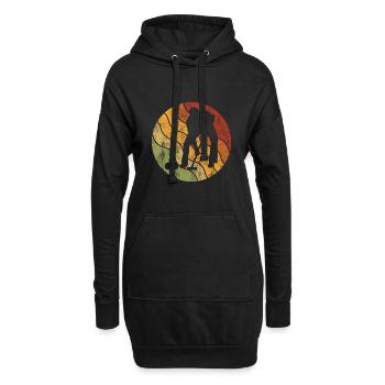 Curling sur glace Curling Retro Cadeau - Sweat-shirt à capuche long Femme - noir - Devant
