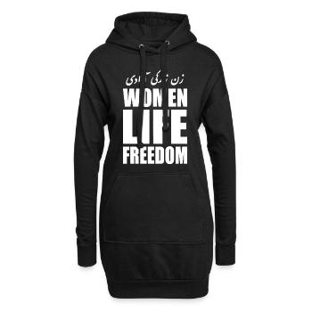 Women life freedom iran - Hoodie-Kleid - Schwarz - Vorne