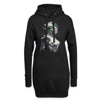 Anime No13 - Hoodie-Kleid - Schwarz - Vorne