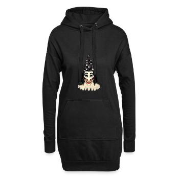 Blätzlibajass Maske Fasnacht Morgenstreich Basel - Hoodie-Kleid - Schwarz - Vorne
