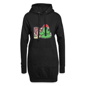 Turtle - Hoodie Dress - black - Front