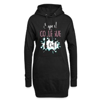 Super Collègue De Ouf - Sweat-shirt à capuche long Femme - noir - Devant