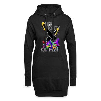 high society heels girl power - Hoodie-Kleid - Schwarz - Vorne