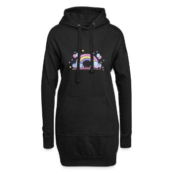 Inscriptions des enfants Retour à l’école École des écoliers - Sweat-shirt à capuche long Femme - noir - Devant