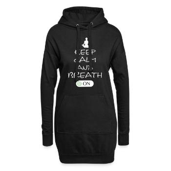 yoga, inhale, exhale - Hoodie-Kleid - Schwarz - Vorne