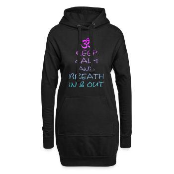 Yoga, Yogaspruch, Namaste, Om - Hoodie-Kleid - Schwarz - Vorne