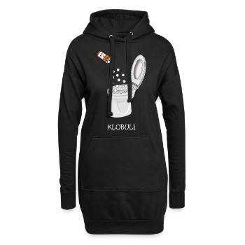 Globuli, Klobuli, médecine homéopathique - Sweat-shirt à capuche long Femme - noir - Devant