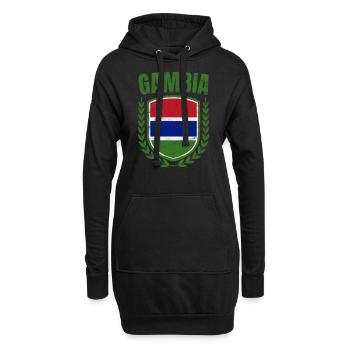 Gambie - Sweat-shirt à capuche long Femme - noir - Devant