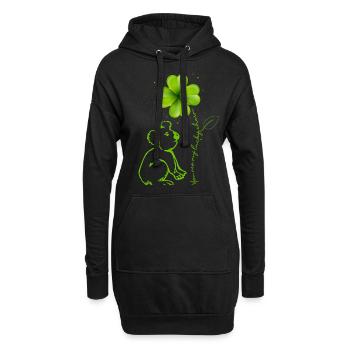 You Are My Lucky Charm Koala Kleeblatt - Hoodie-Kleid - Schwarz - Vorne