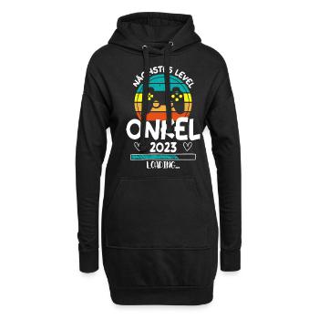 Nächstes Level Onkel 2023 Loading Schwangerschaft - Hoodie-Kleid - Schwarz - Vorne