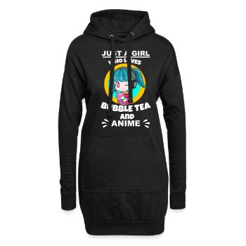 Bubble Tea Bubble Tea Girl Cadeau - Sweat-shirt à capuche long Femme - noir - Devant