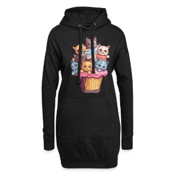 All Right After A Divorce He Has Nothing Left - Hoodie-Kleid - Schwarz - Vorne