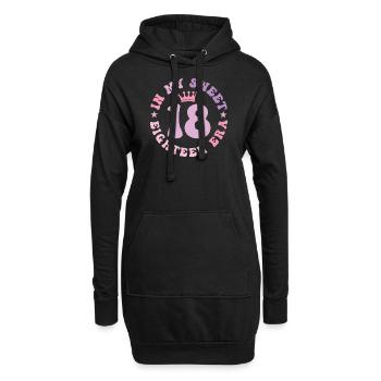 In meiner süßen Achtzehn-Ära 18. Geburtstag Groovy 18. - Hoodie-Kleid - Schwarz - Vorne