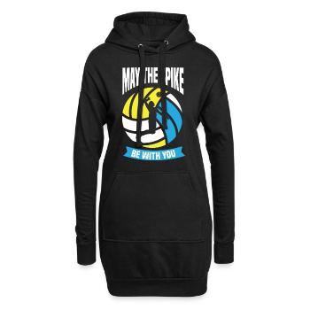 Volley-ball Volleyeurs Terrain de volley-ball - Sweat-shirt à capuche long Femme - noir - Devant