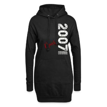 18. Geburtstag Geschenk Mann Vintage März 2007 - Hoodie-Kleid - Schwarz - Vorne