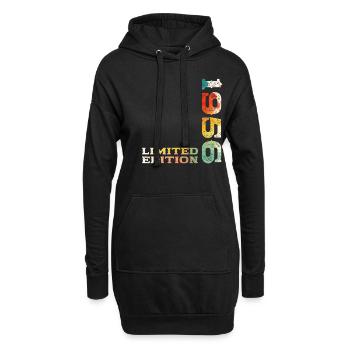 69ème Anniversaire Original Vintage 1956 - Sweat-shirt à capuche long Femme - noir - Devant