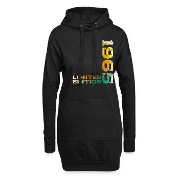 60ème Anniversaire Original Vintage 1965 - Sweat-shirt à capuche long Femme - noir - Devant