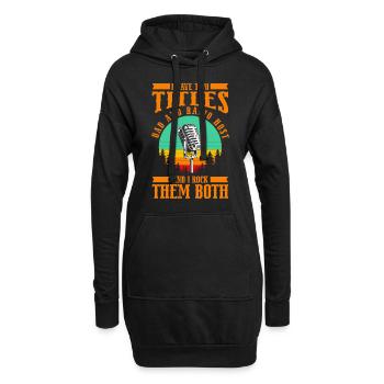 Moderator Programmsprecher Puls - Hoodie-Kleid - Schwarz - Vorne