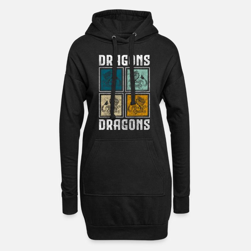 Creatura Ala di Drago - Vestitino con cappuccio - nero