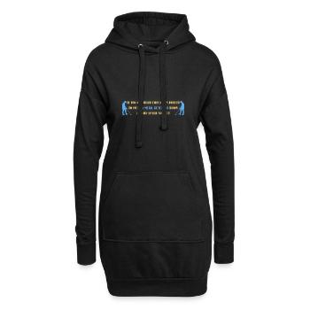Schatzsucher Schatzsuche Metaldetektor - Hoodie-Kleid - Schwarz - Vorne