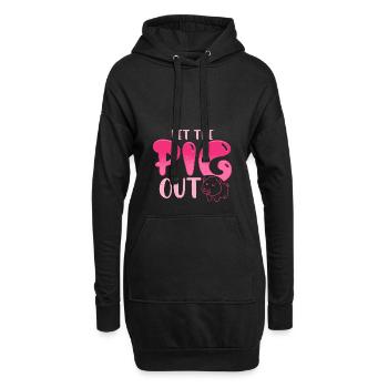 Laissez sortir le cochon. - Sweat-shirt à capuche long Femme - noir - Devant