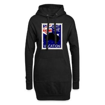 Drapeau australien sous drapeau australien - Sweat-shirt à capuche long Femme - noir - Devant
