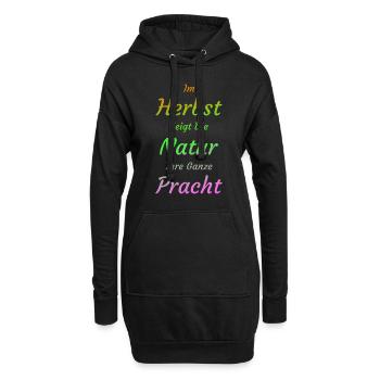 Herbst Herbstlich Natur Umwelt - Hoodie-Kleid - Schwarz - Vorne