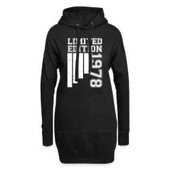 1978 Jubiläum Geboren 1978 Limitierte Auflage - Hoodie-Kleid - Schwarz - Vorne