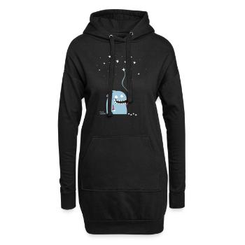 Monstre est contagieux étoiles - Sweat-shirt à capuche long Femme - noir - Devant