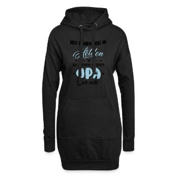 Opa Held - Hoodie-Kleid - Schwarz - Vorne