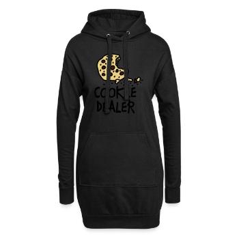 cookie_dealer - Hoodie-Kleid - Schwarz - Vorne