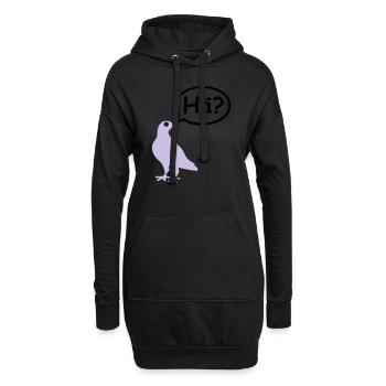 Lustige Taube - Hoodie-Kleid - Schwarz - Vorne