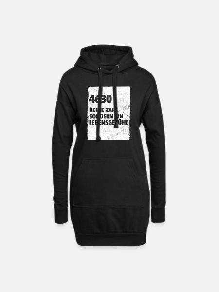 4630 Bochum - Hoodie-Kleid - Schwarz