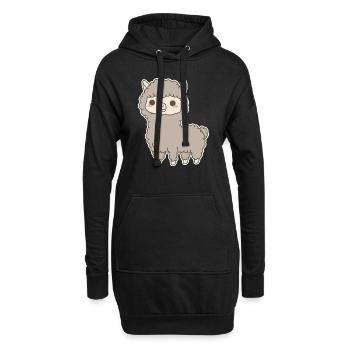 Alpaca - Hoodie Dress - black - Front