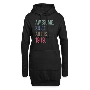 Génial depuis août 1969 - Sweat-shirt à capuche long Femme - noir - Devant