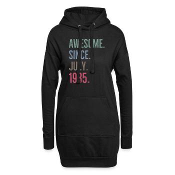 Génial depuis juillet 1985 - Sweat-shirt à capuche long Femme - noir - Devant