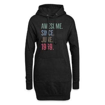 Génial depuis juin 1969 - Sweat-shirt à capuche long Femme - noir - Devant