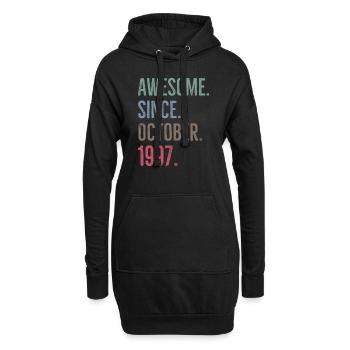 Génial depuis octobre 1997 - Sweat-shirt à capuche long Femme - noir - Devant