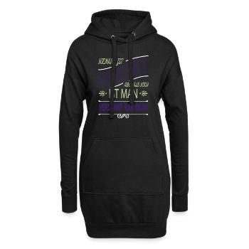 lustige sprüche bday cool weihnachten backen - Hoodie-Kleid - Schwarz - Vorne
