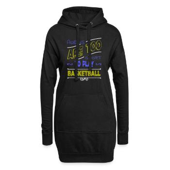 sports jokes basketball dad birthday present idea - Hoodie-Kleid - Schwarz - Vorne